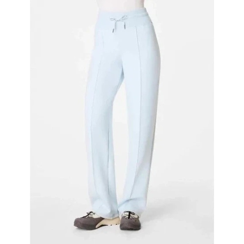 Spanx‎ Air Essentials Heavy Tapered Pants Size Petite Small Sky Blue 50937Q